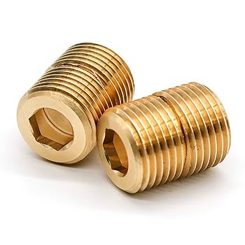 インド　真鍮水パイプ基部 インド 真鍮水パイプ基部 真鍮パイプ 6×0.5×1M ［5本］パイプ・管